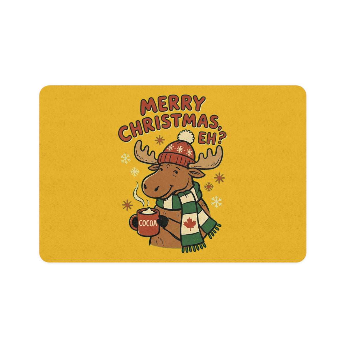 Pet Food Mat, Merry Christmas Eh? - 12 x 18