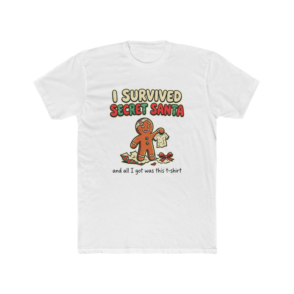 I Survived Secret Santa, Cotton T-Shirt (All Colors)