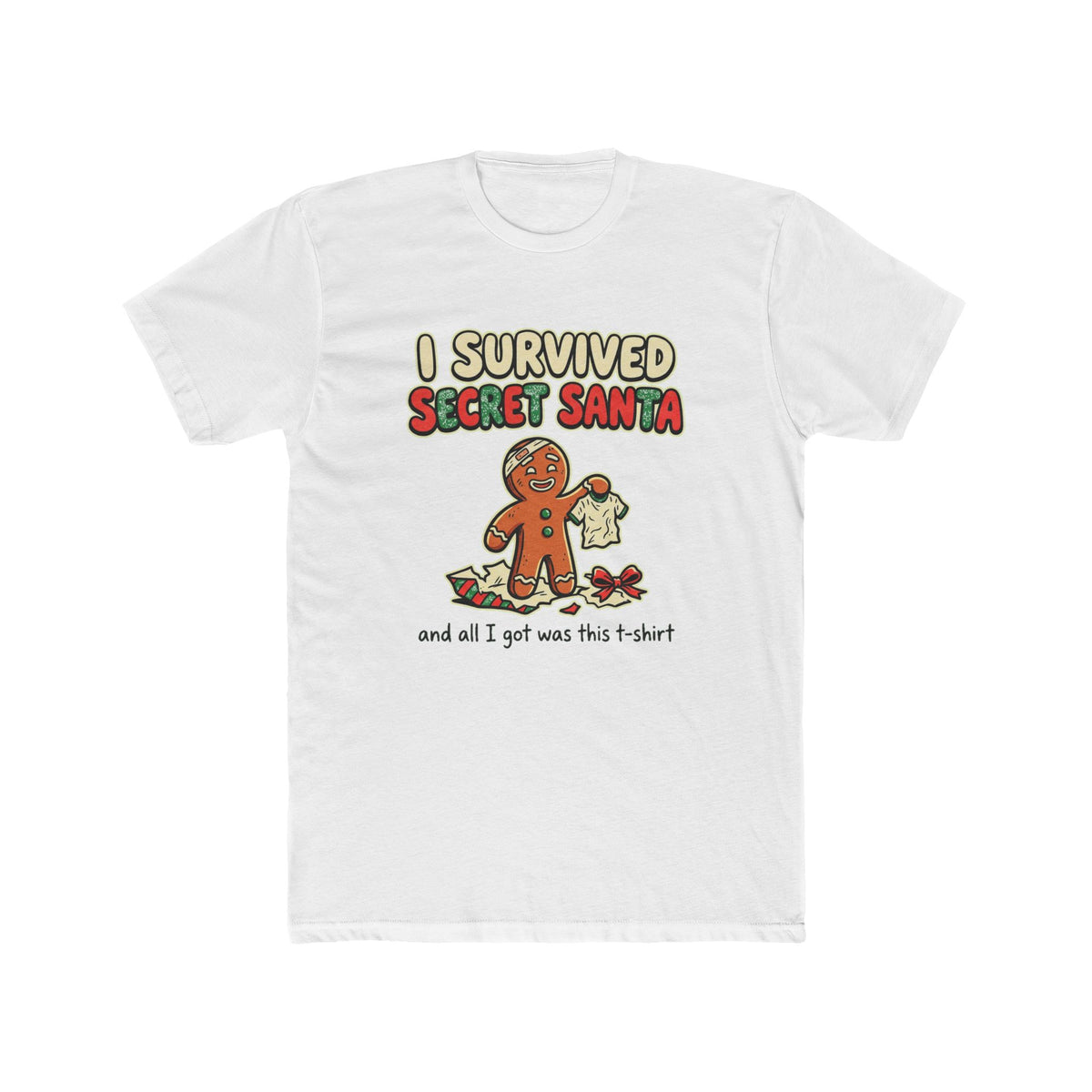 I Survived Secret Santa, Cotton T-Shirt (All Colors)