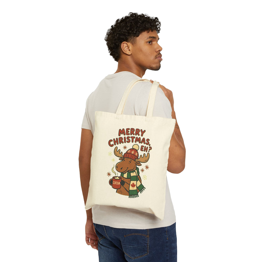 Canvas Tote Bag, Merry Christmas Eh?
