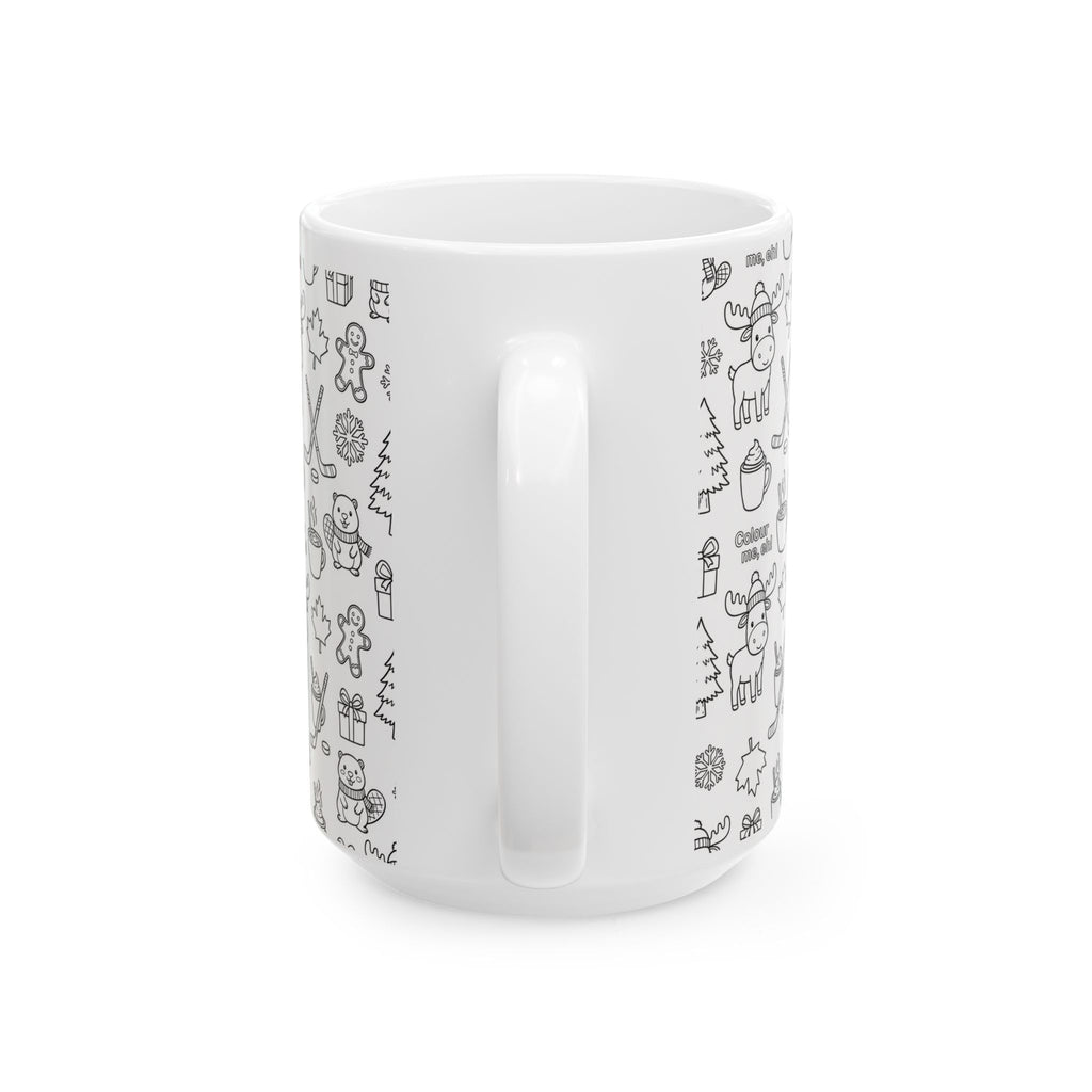 Ceramic Mug, Sticker Bomb (White)
