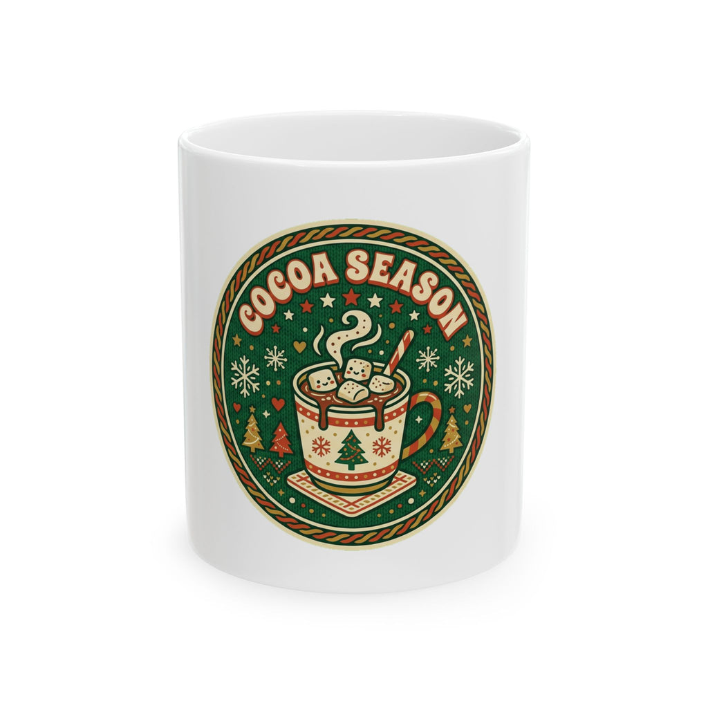 Ceramic Mug, Cocoa Season (White)