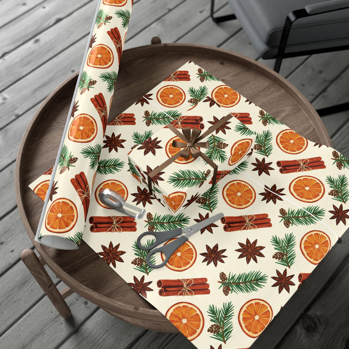 Christmas Giftwrap Paper, Bright & Spice (Custom)