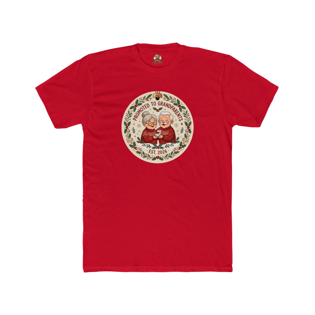 Promoted to Grandparents, Cotton T-Shirt (All Colors)(Custom)