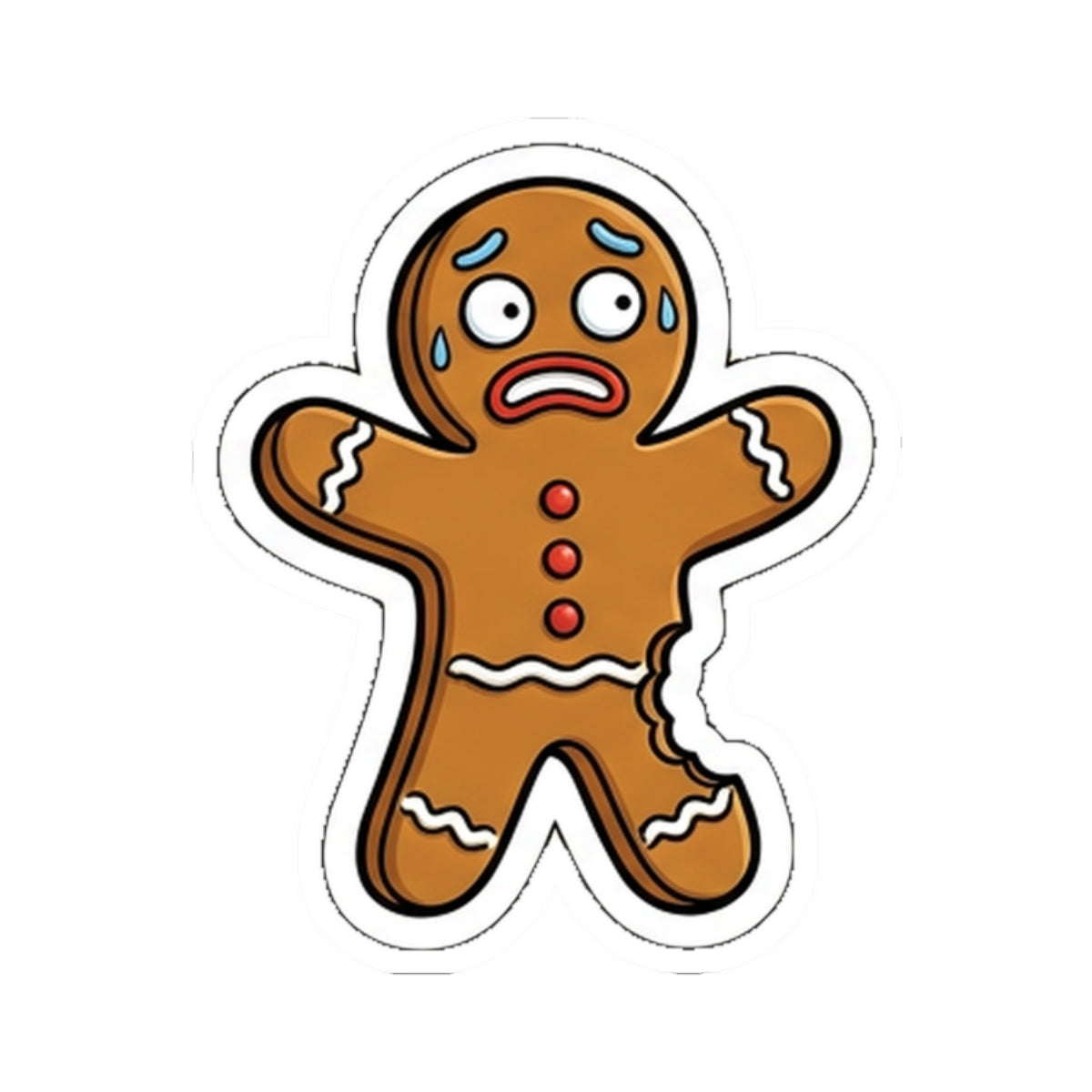 Kiss Cut Sticker, Ginger Bite Man (Custom)