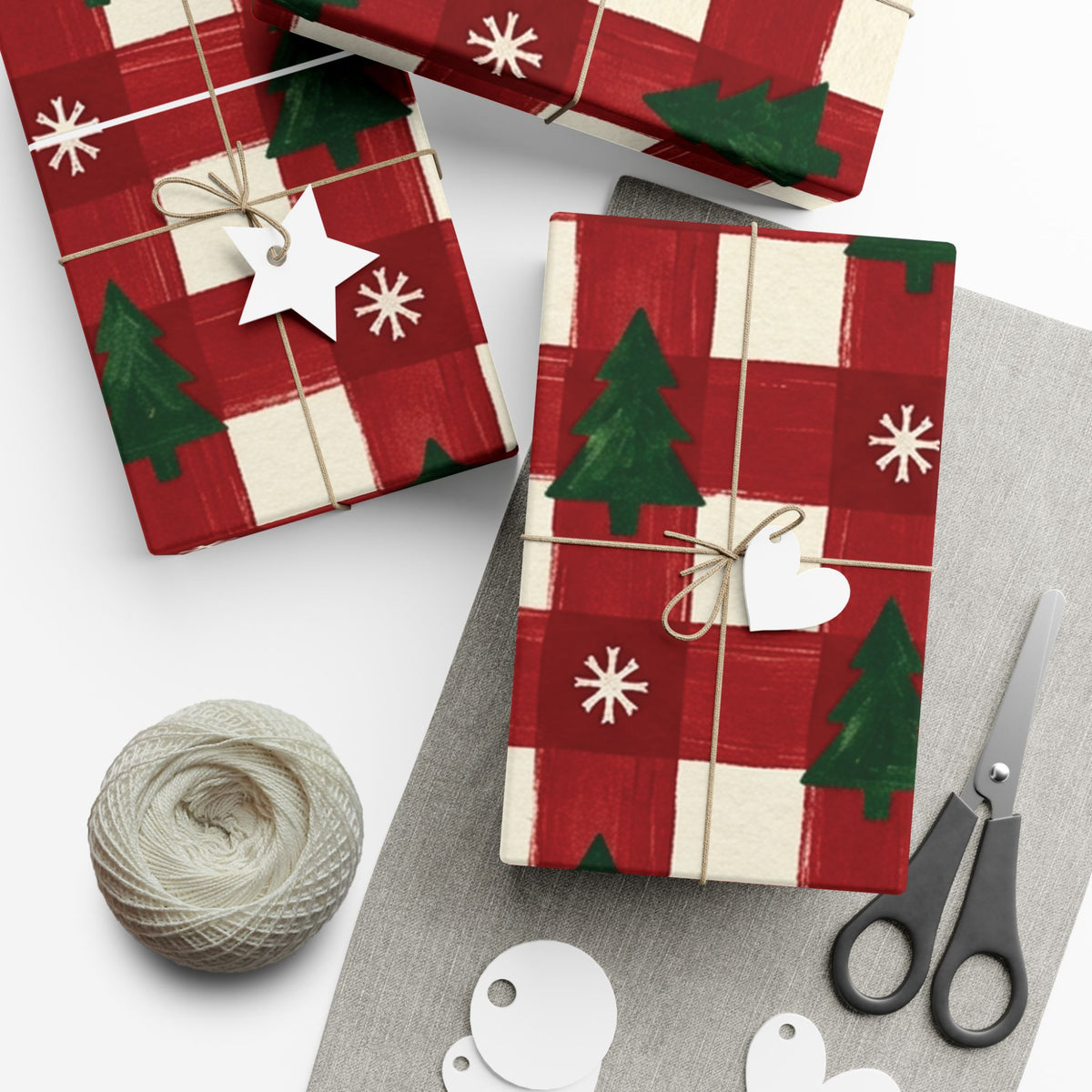 Christmas Giftwrap Paper, Classic Red (Custom)