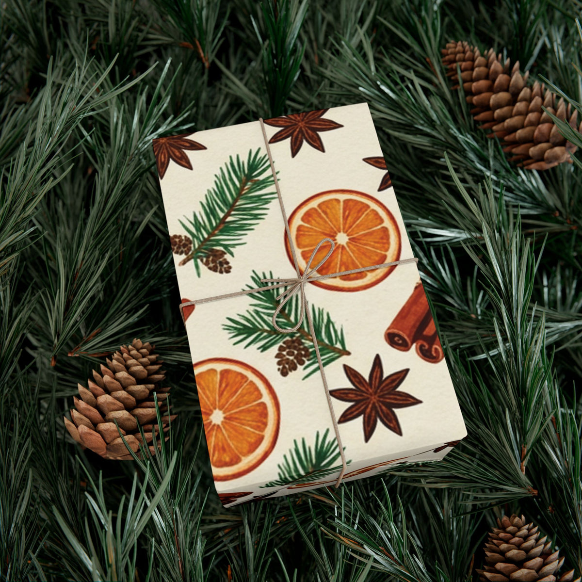 Christmas Giftwrap Paper, Bright & Spice (Custom)