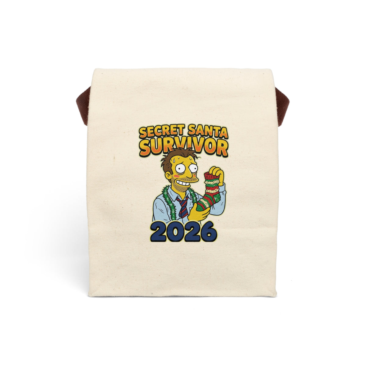 Canvas Lunch Bag With Strap - Secret Santa Survivor