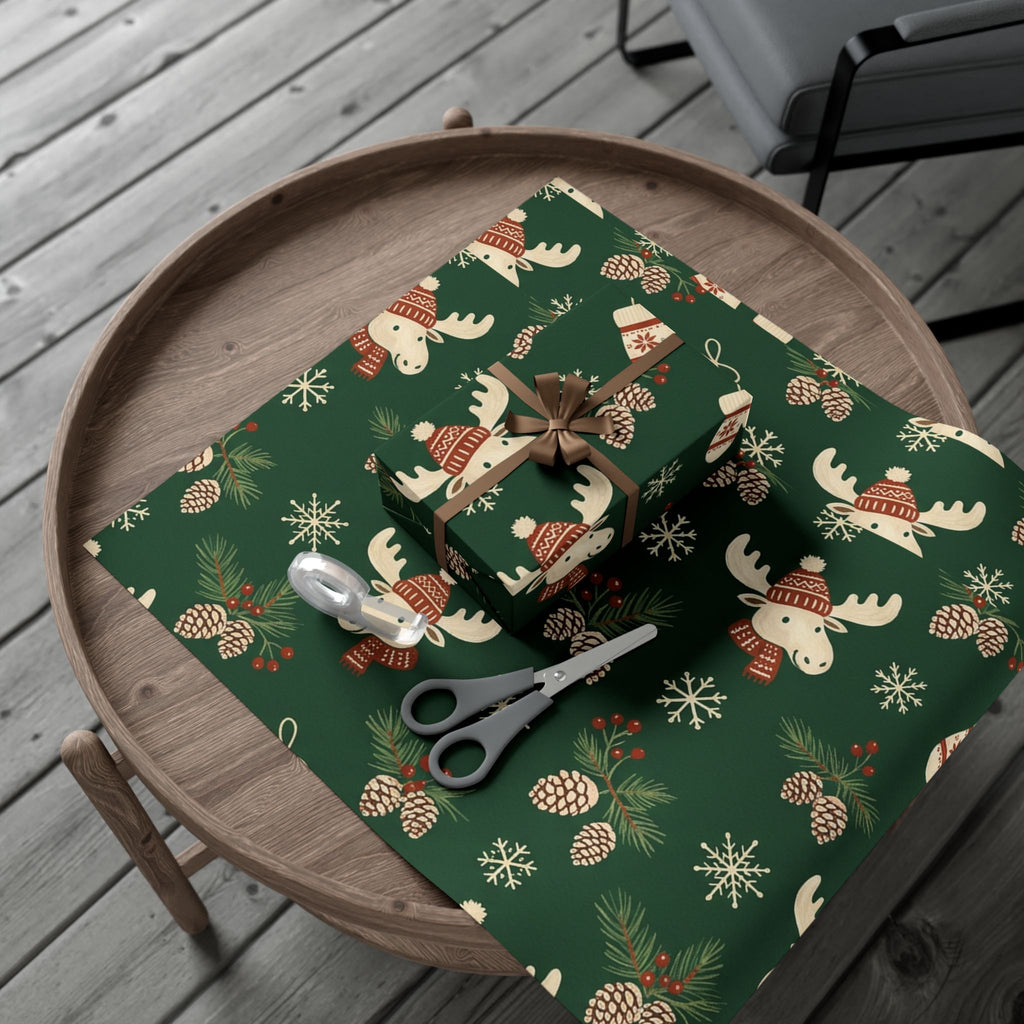 Christmas Giftwrap Paper, Green Pineapple (Custom)