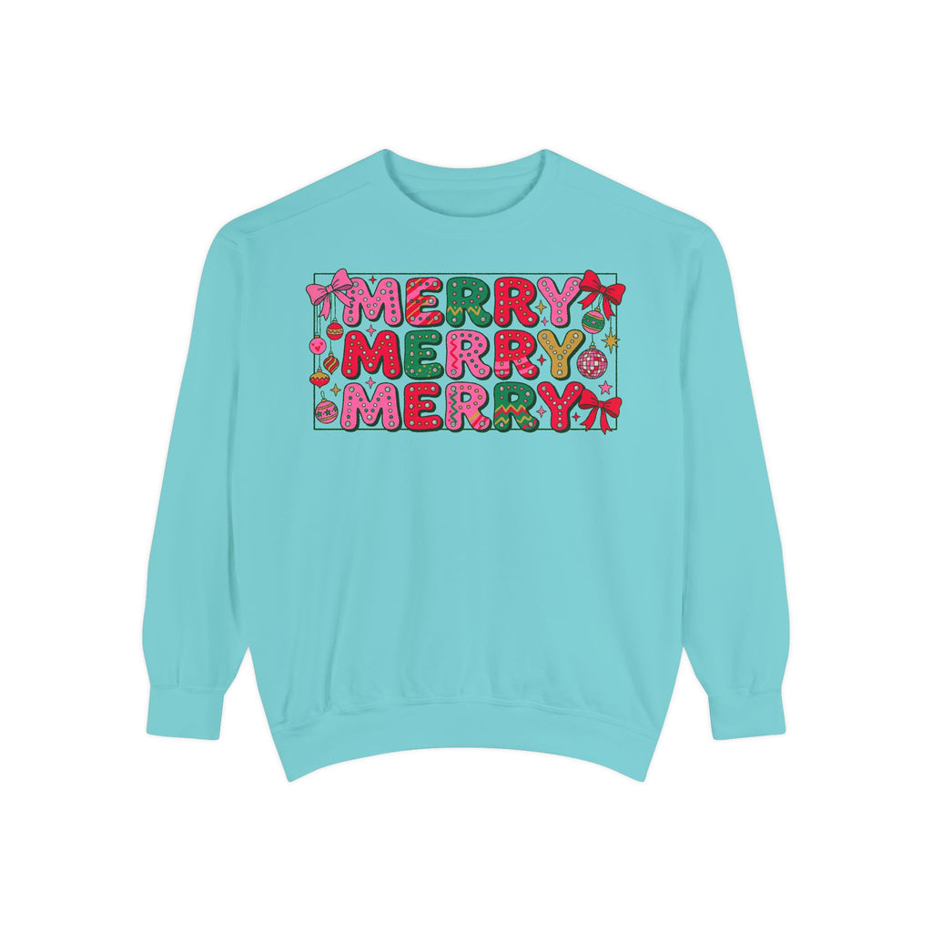Dyed Sweatshirt, Merry Merry (White)