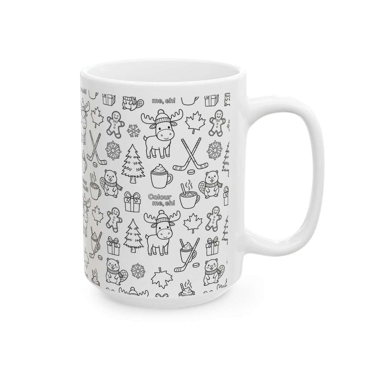 Ceramic Mug, Sticker Bomb (White)