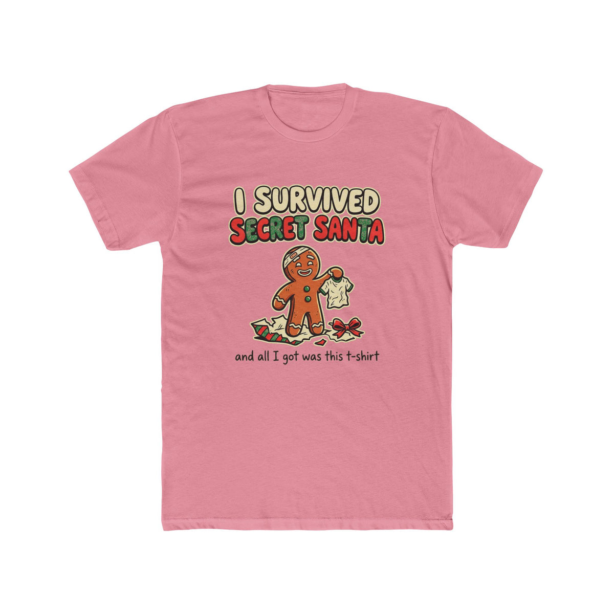 I Survived Secret Santa, Cotton T-Shirt (All Colors)