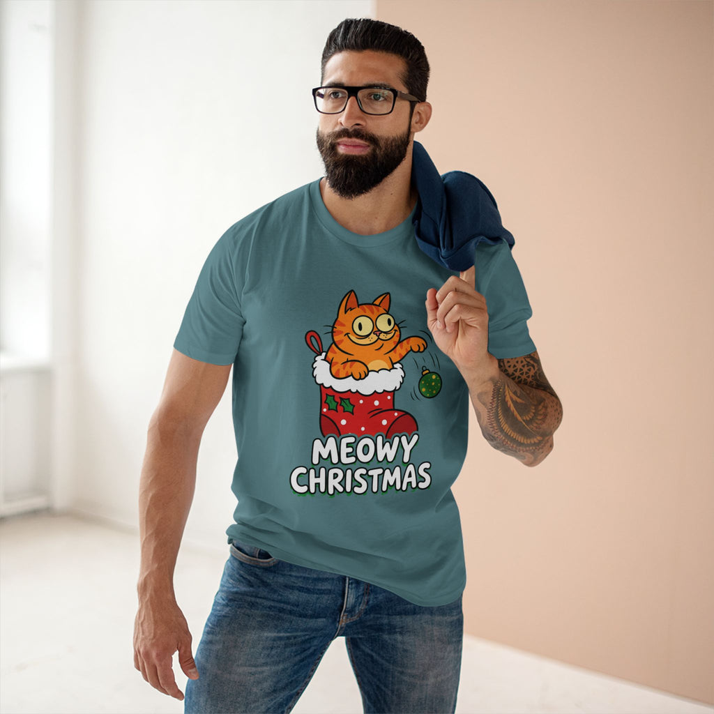 Casual Tee, Meowy Christmas (All Colors)