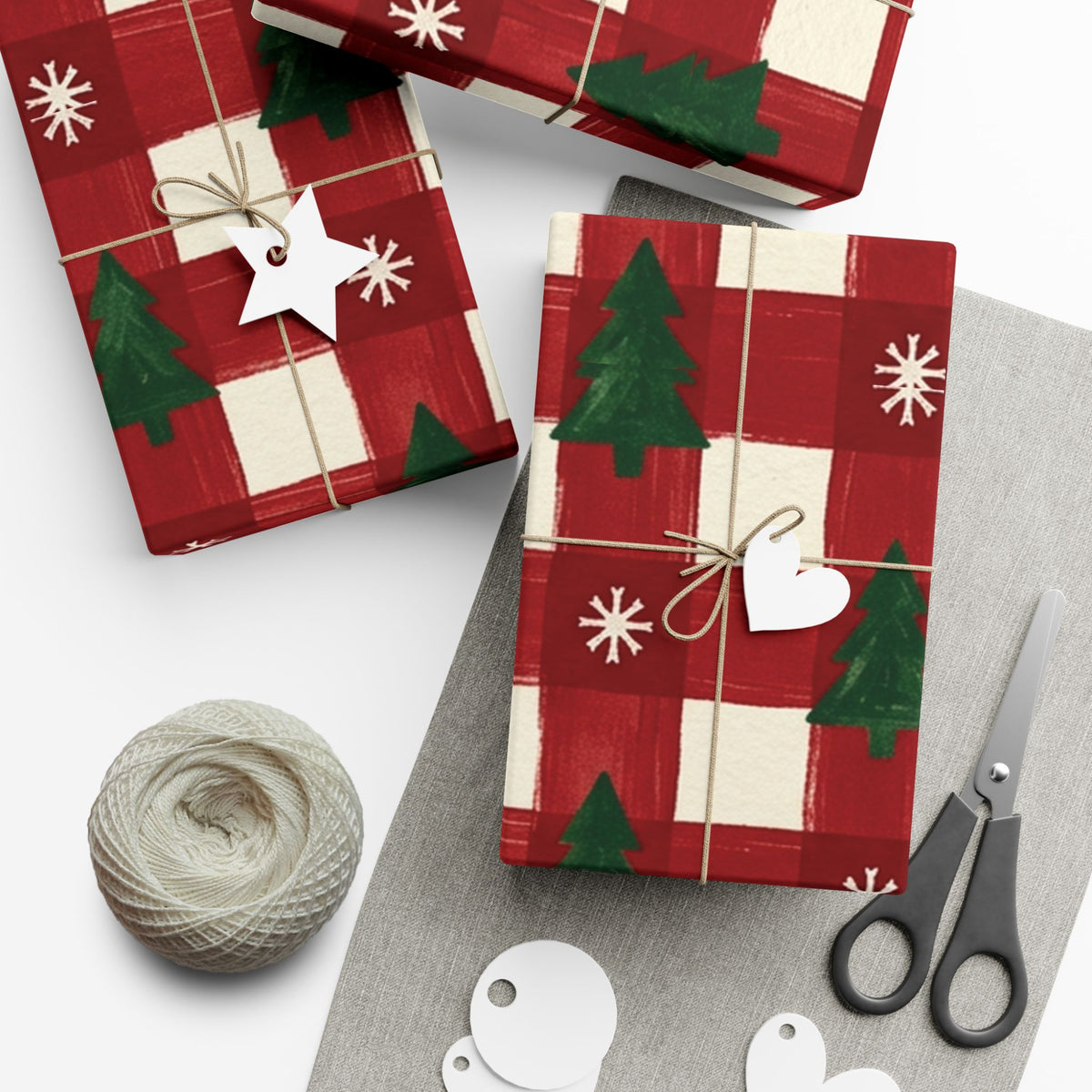 Christmas Giftwrap Paper, Classic Red (Custom)