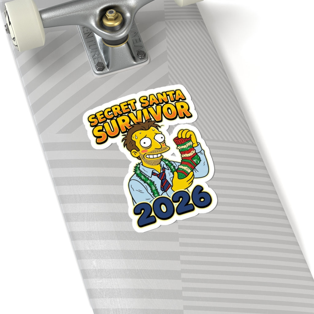 Kiss Cut Sticker, Secret Santa Survivor