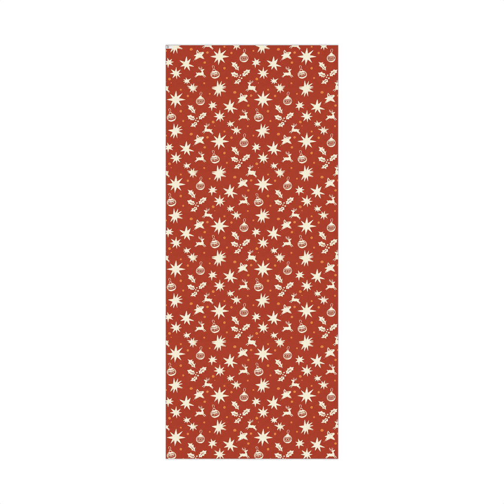 Christmas Giftwrap Paper, Red Ornaments (Custom)