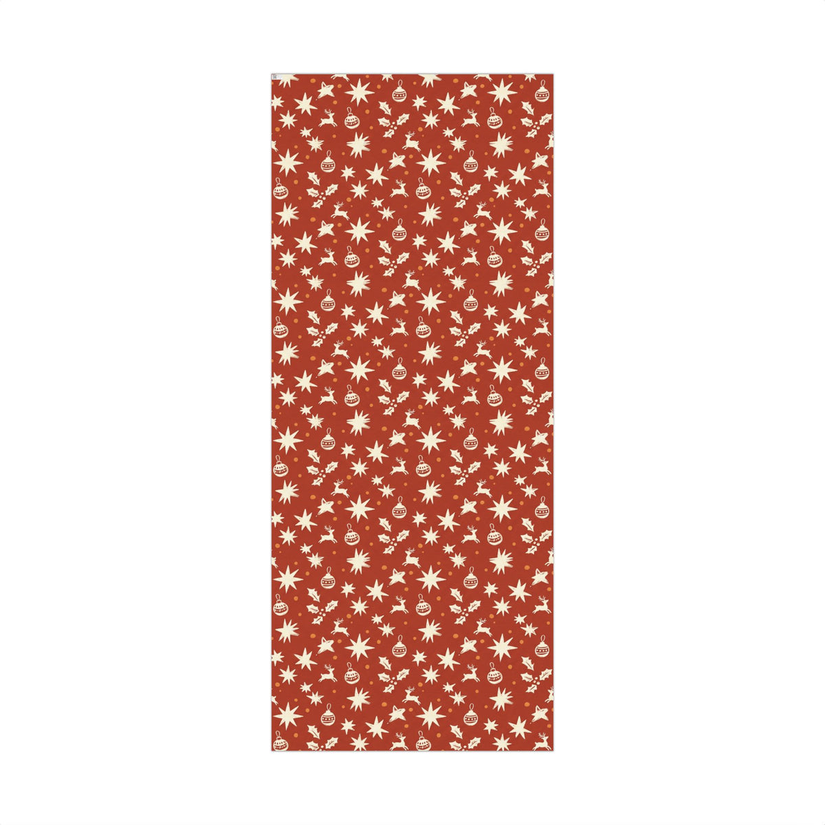 Christmas Giftwrap Paper, Red Ornaments (Custom)