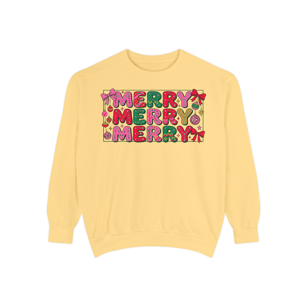 Dyed Sweatshirt, Merry Merry (White)