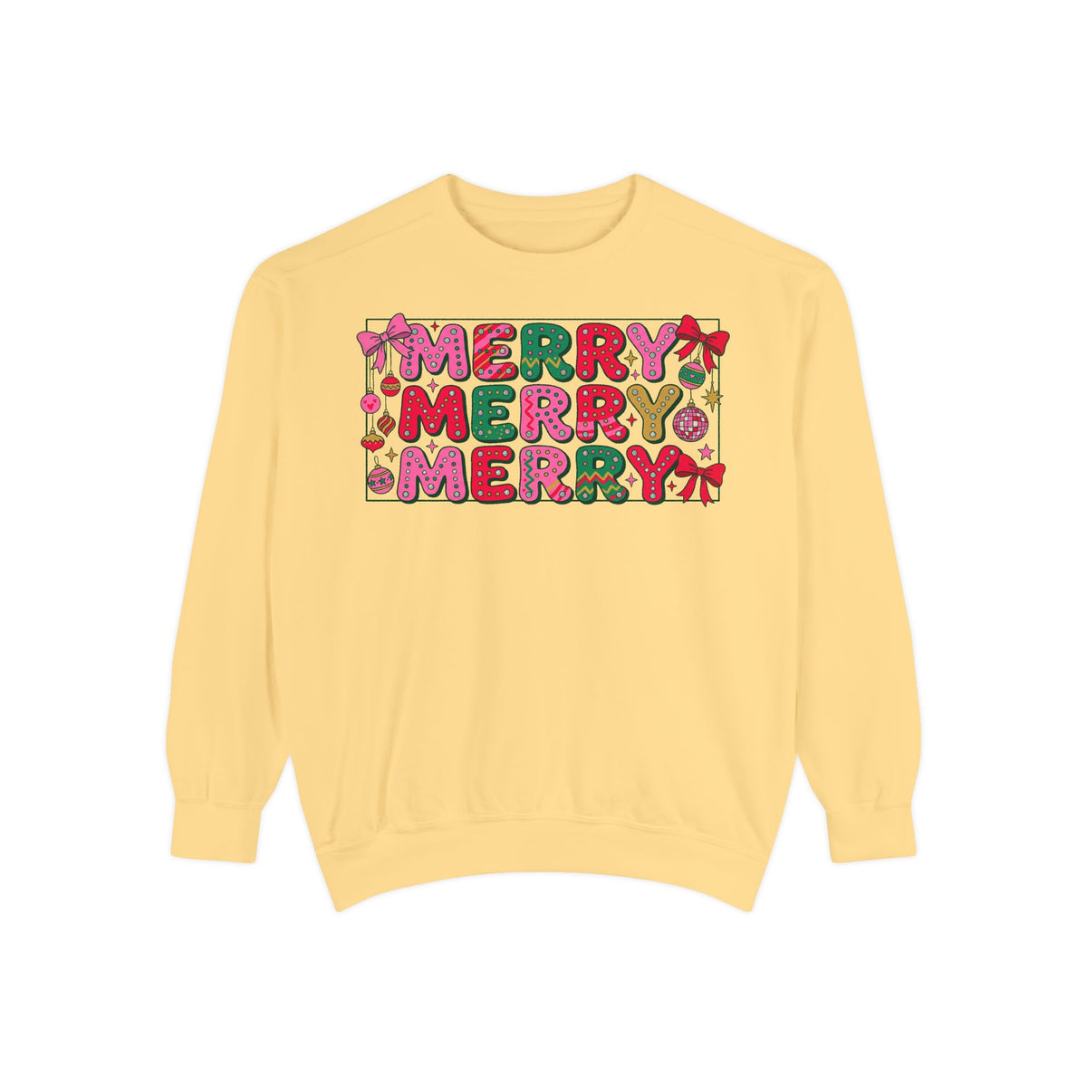 Dyed Sweatshirt, Merry Merry (White)