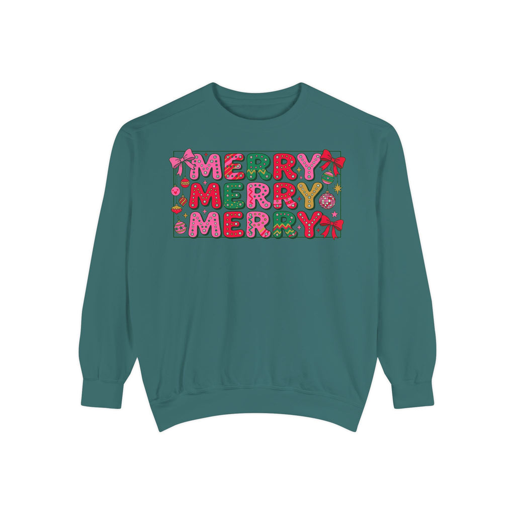 Dyed Sweatshirt, Merry Merry (White)