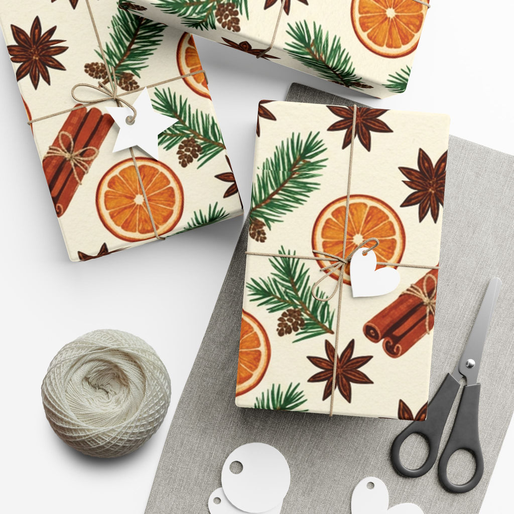 Christmas Giftwrap Paper, Bright & Spice (Custom)
