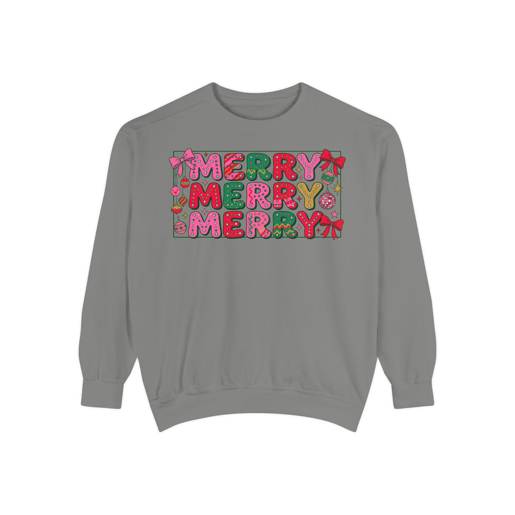 Dyed Sweatshirt, Merry Merry (White)