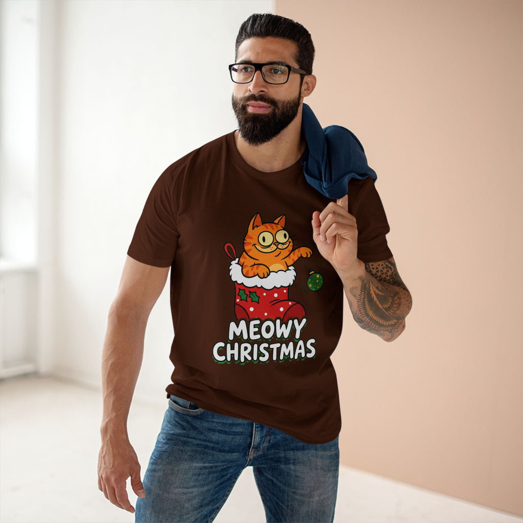 Casual Tee, Meowy Christmas (All Colors)
