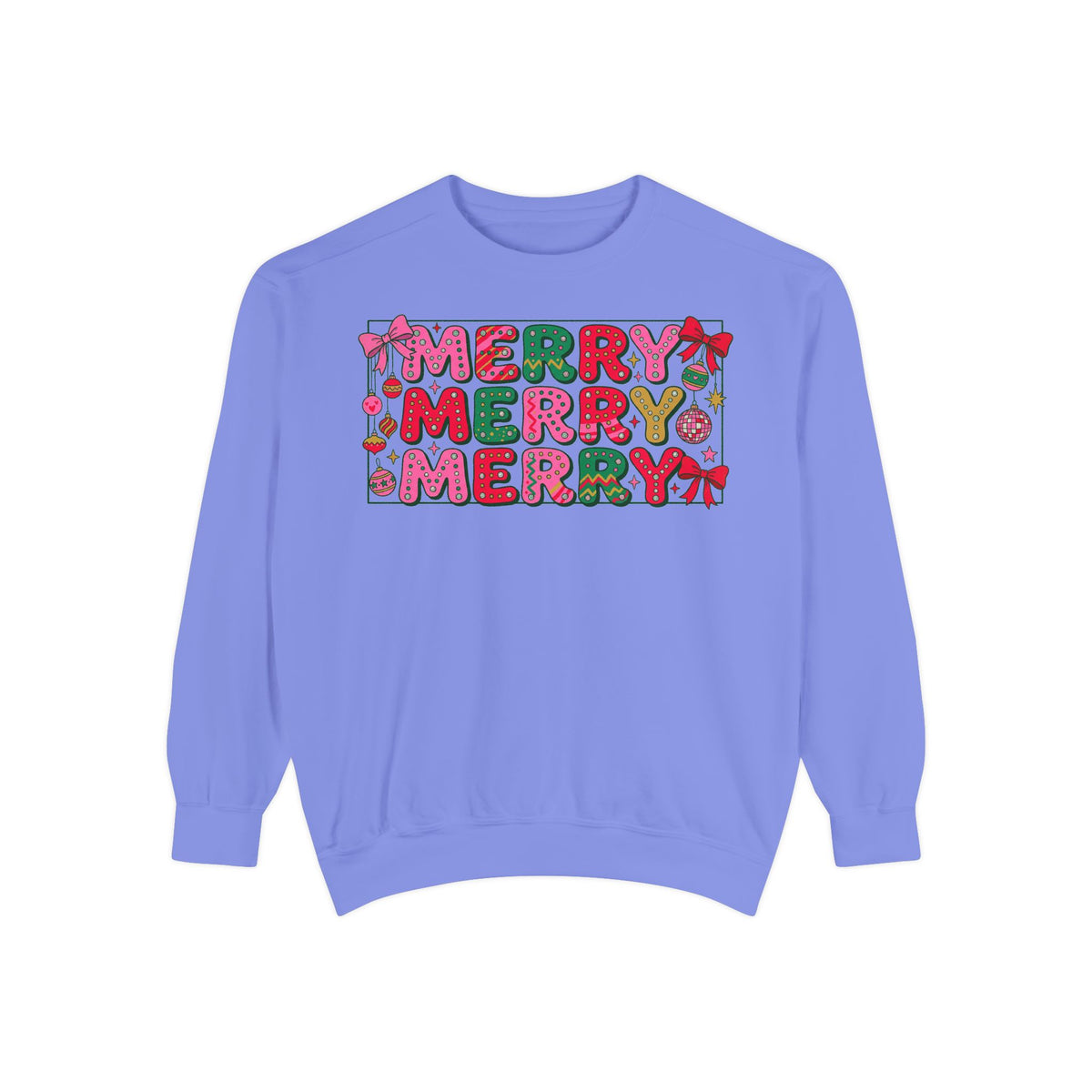 Dyed Sweatshirt, Merry Merry (White)