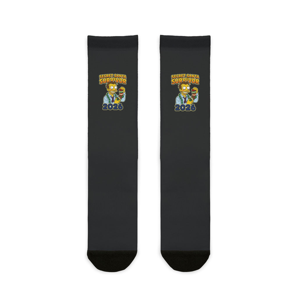 Crew Socks - Secret Santa Survivor, Black