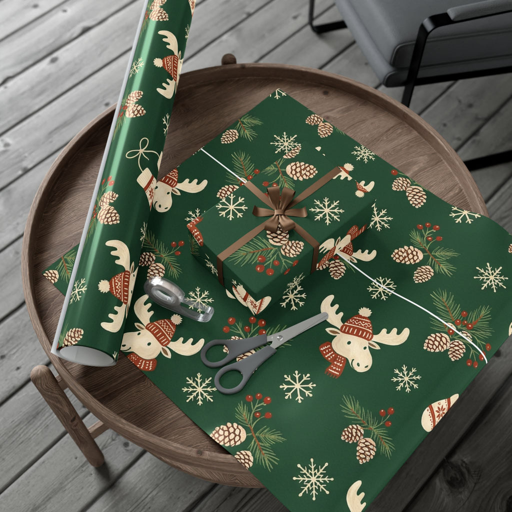 Christmas Giftwrap Paper, Green Pineapple (Custom)