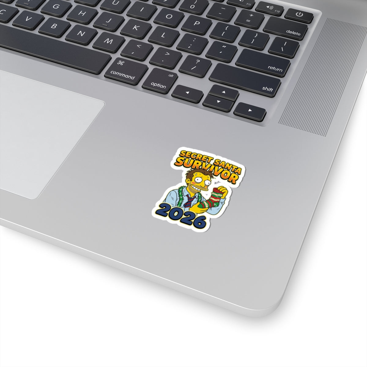 Kiss Cut Sticker, Secret Santa Survivor
