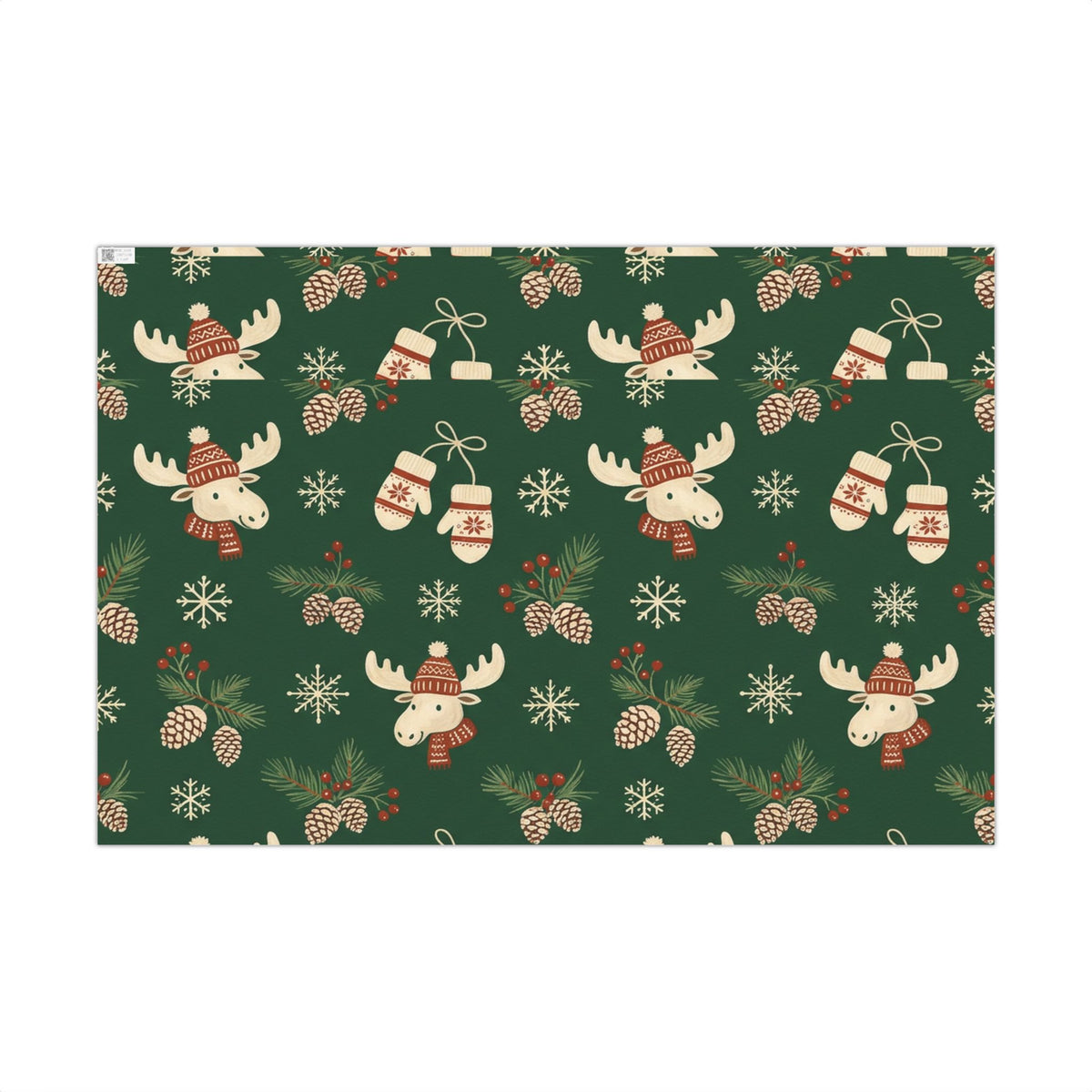Christmas Giftwrap Paper, Green Pineapple (Custom)