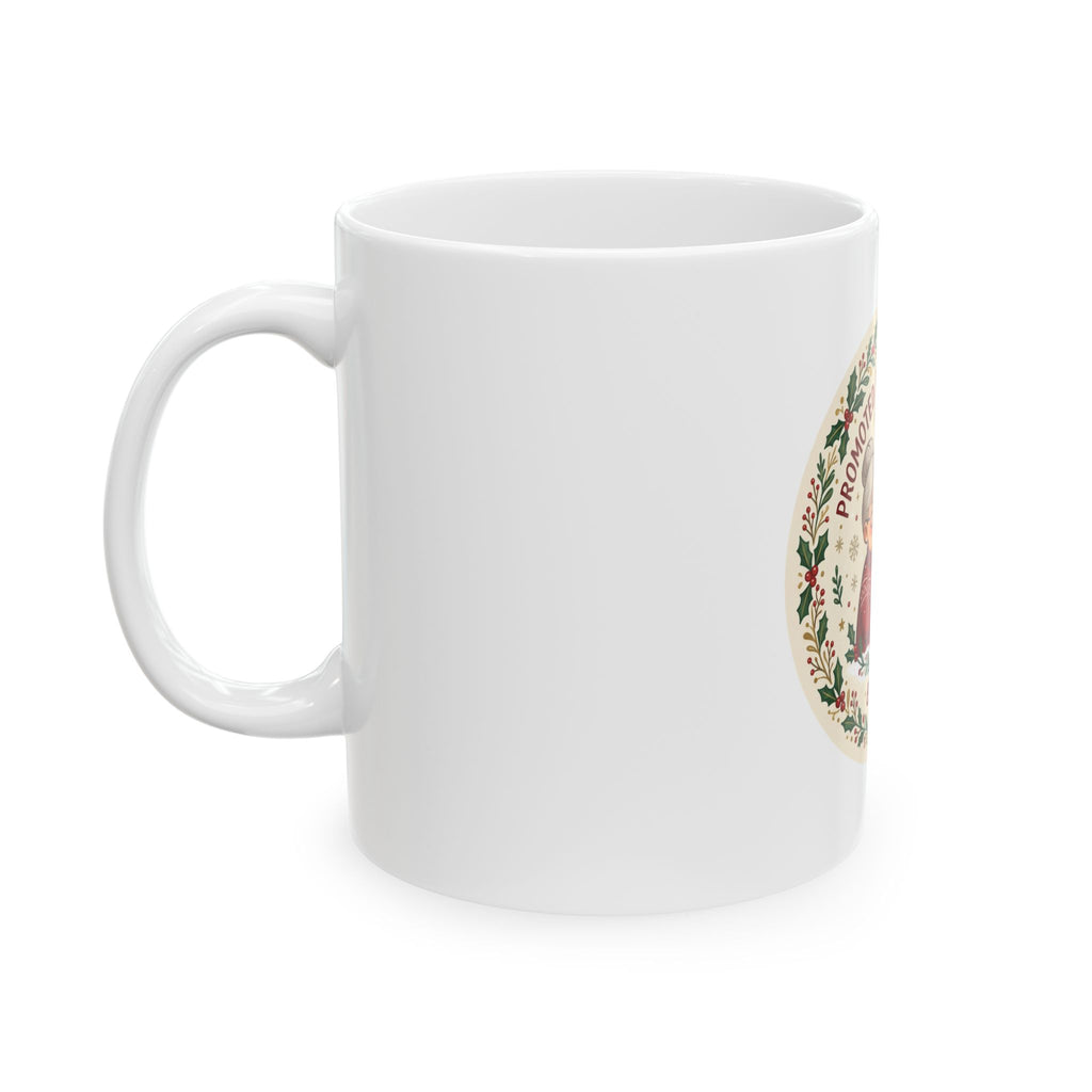 Ceramic Mug, Promoted to Grandparents (White)