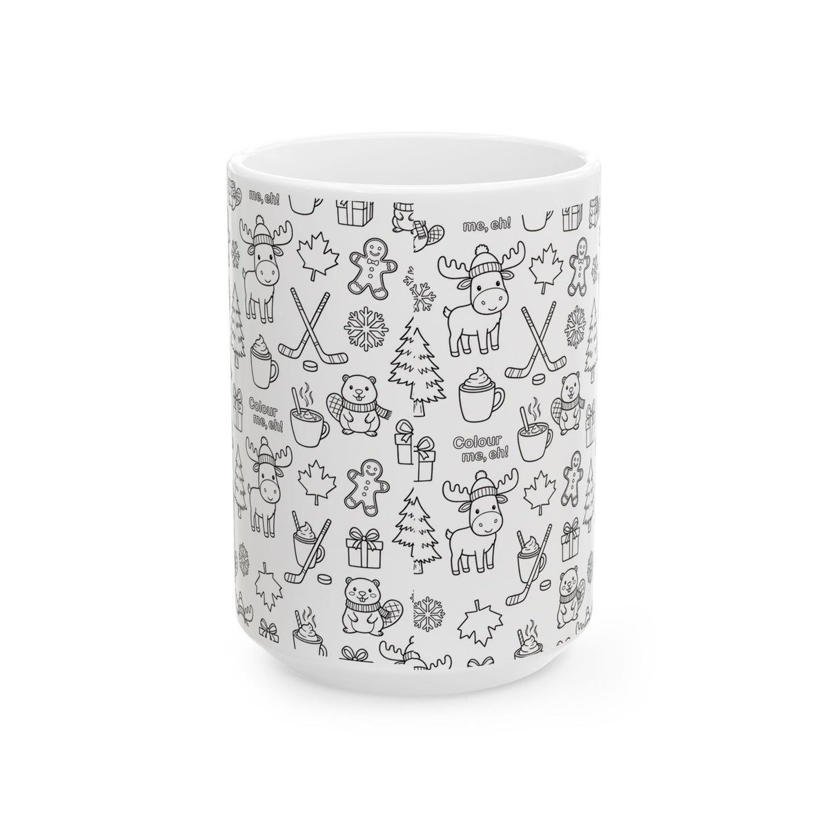 Ceramic Mug, Sticker Bomb (White)