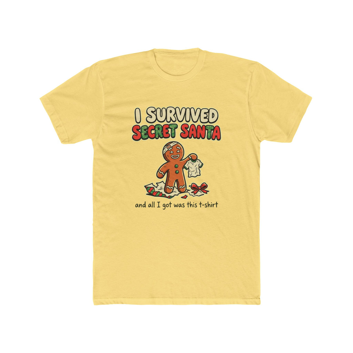I Survived Secret Santa, Cotton T-Shirt (All Colors)
