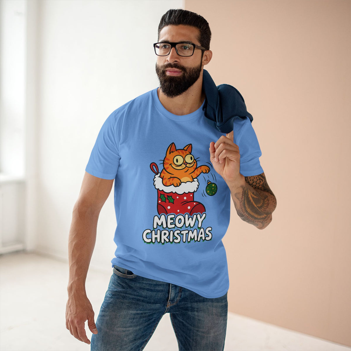 Casual Tee, Meowy Christmas (All Colors)