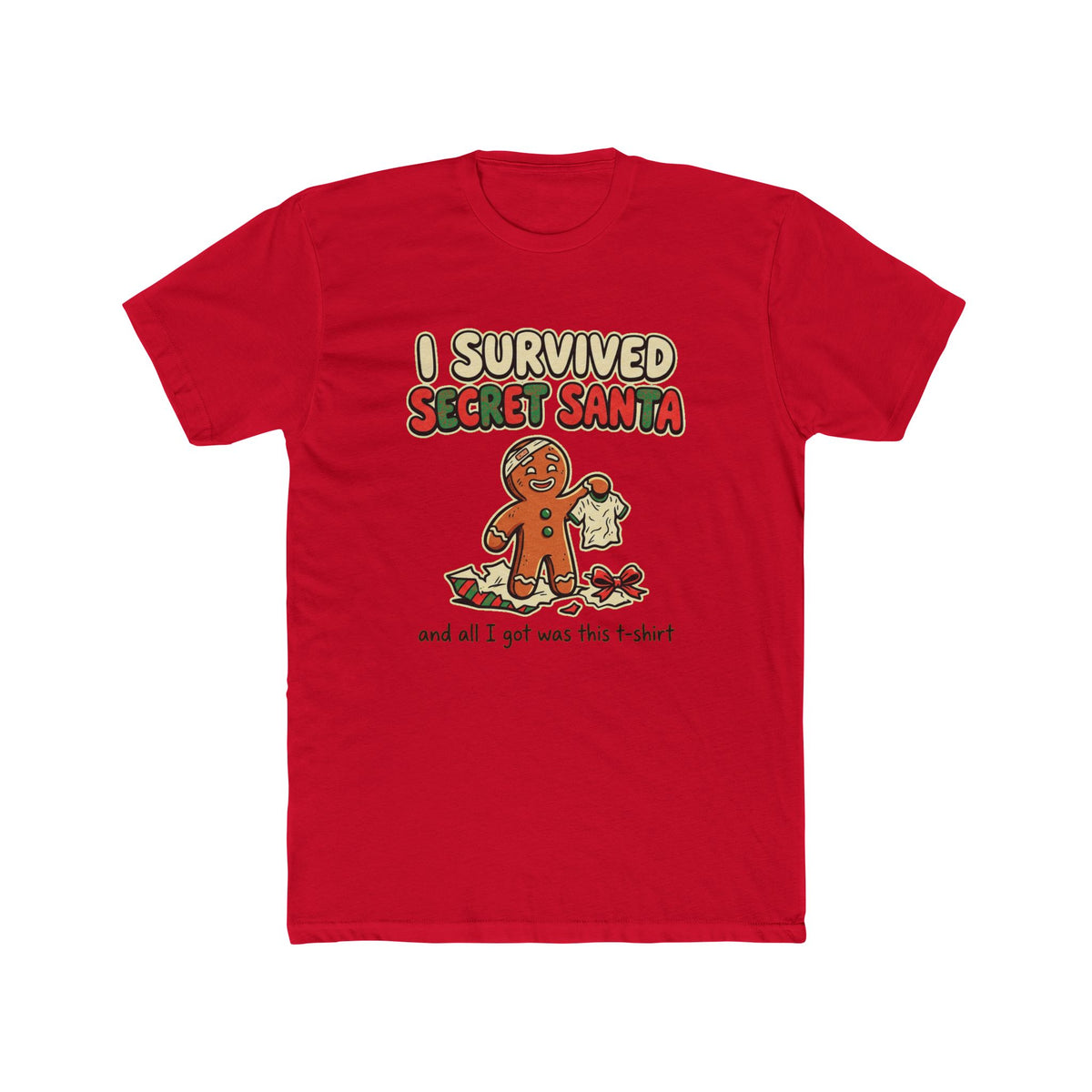I Survived Secret Santa, Cotton T-Shirt (All Colors)