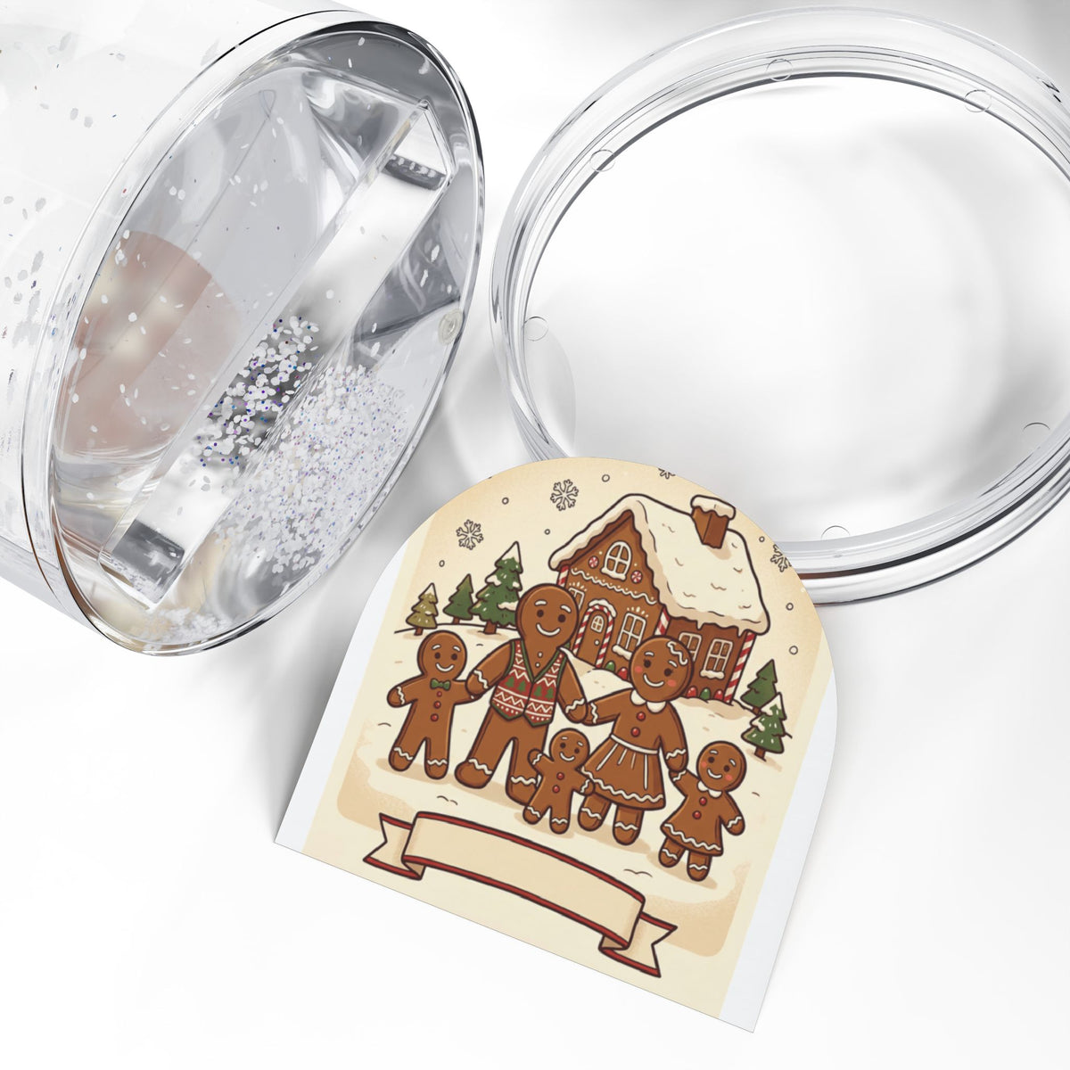 Snow Globe, Custom Gingerbread Family
