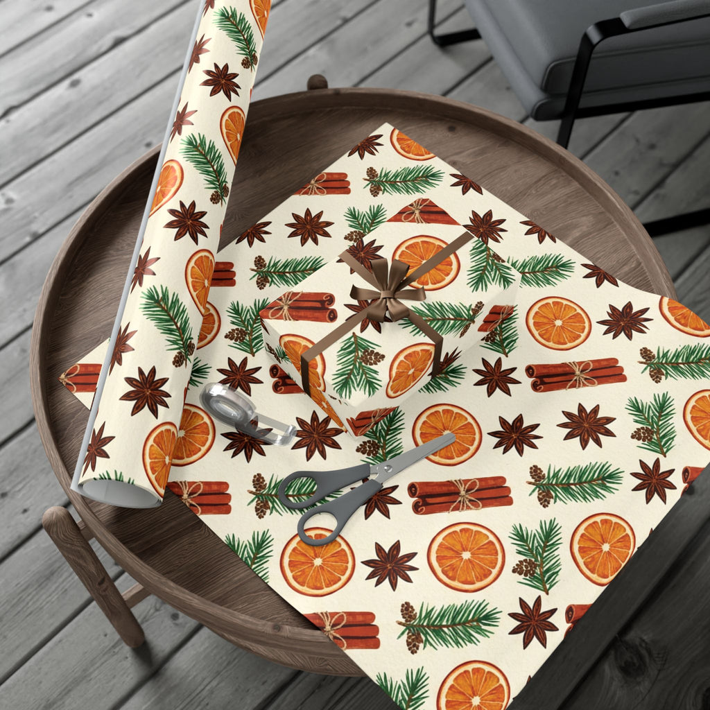 Christmas Giftwrap Paper, Bright & Spice (Custom)