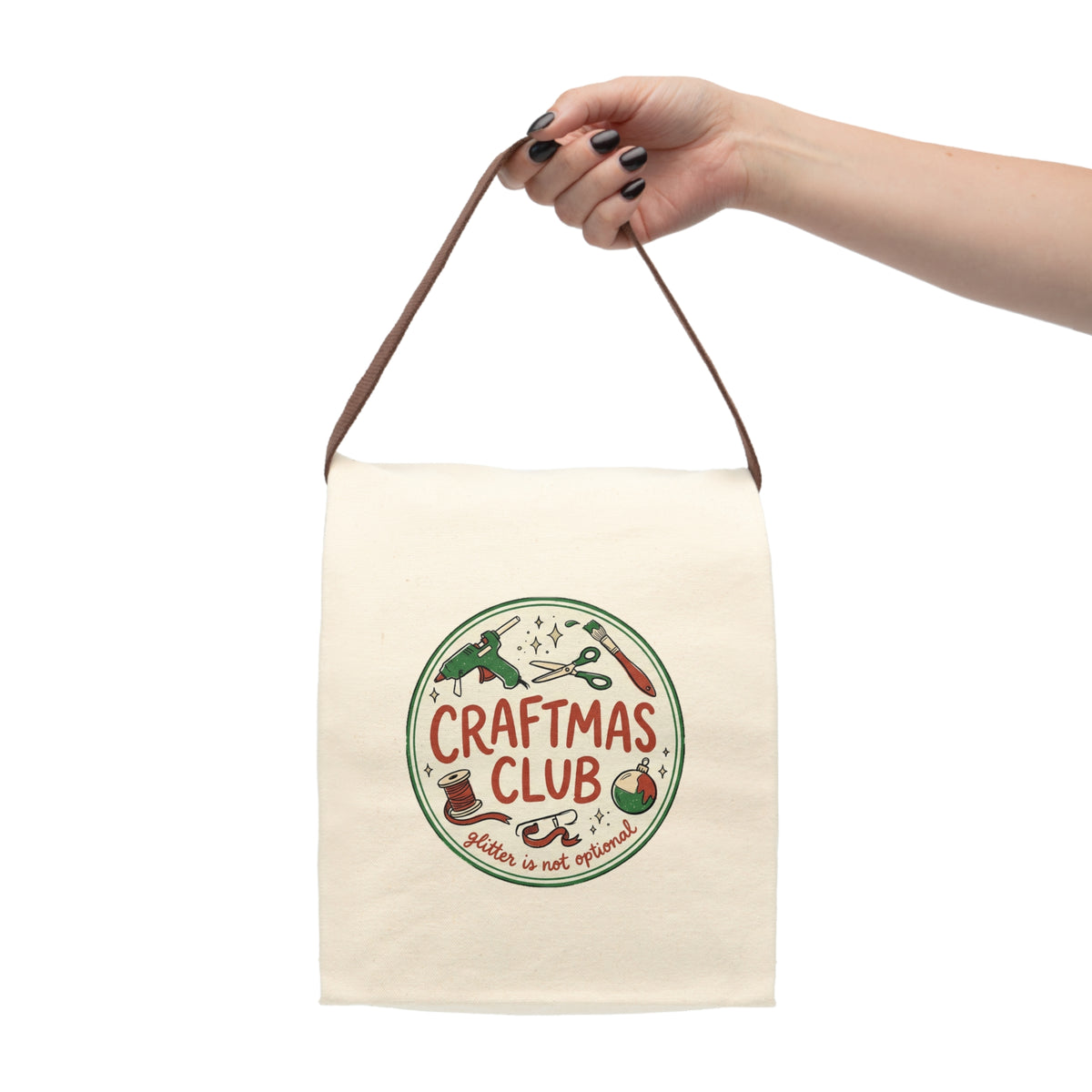 Canvas Lunch Bag With Strap - Craftmas Club