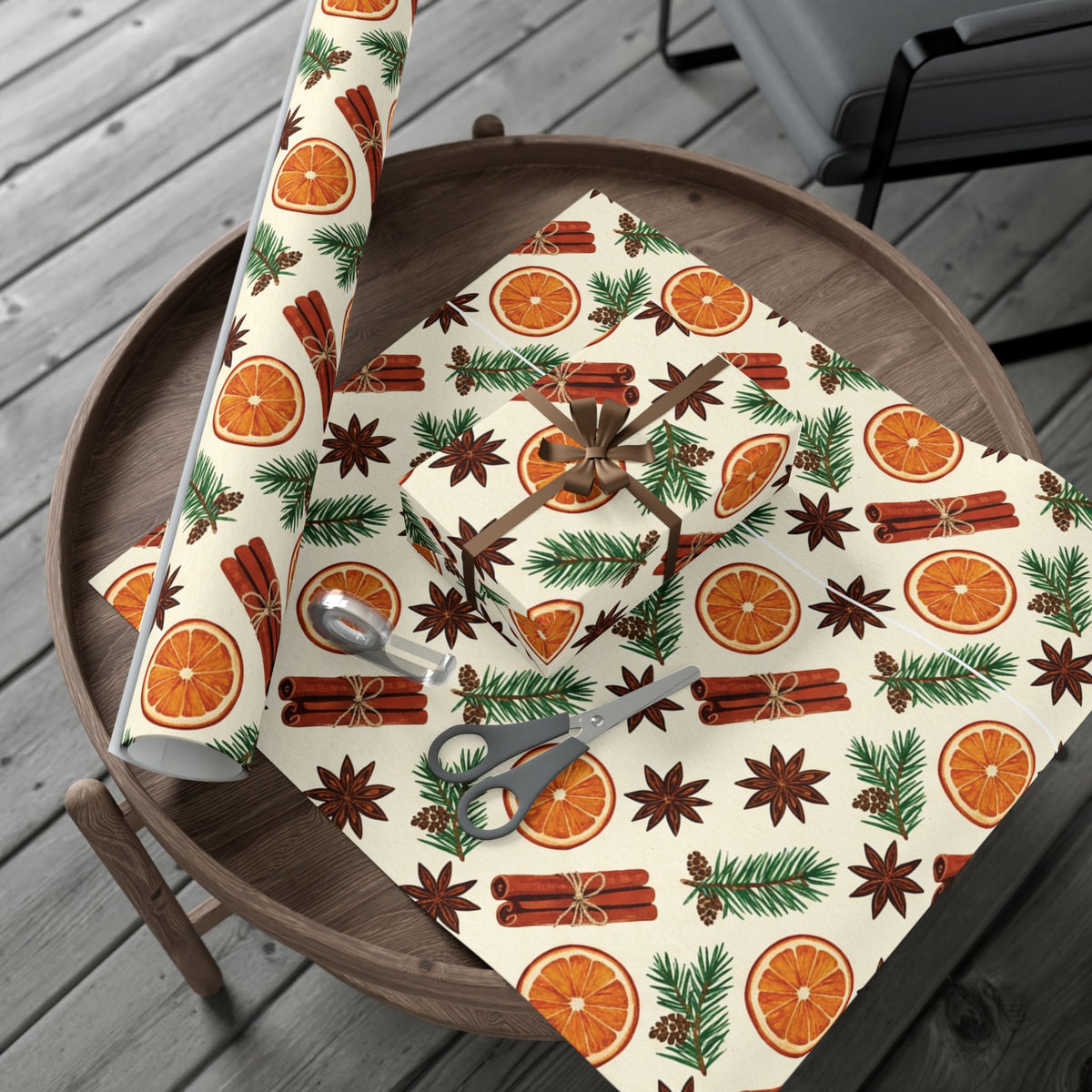 Christmas Giftwrap Paper, Bright & Spice (Custom)