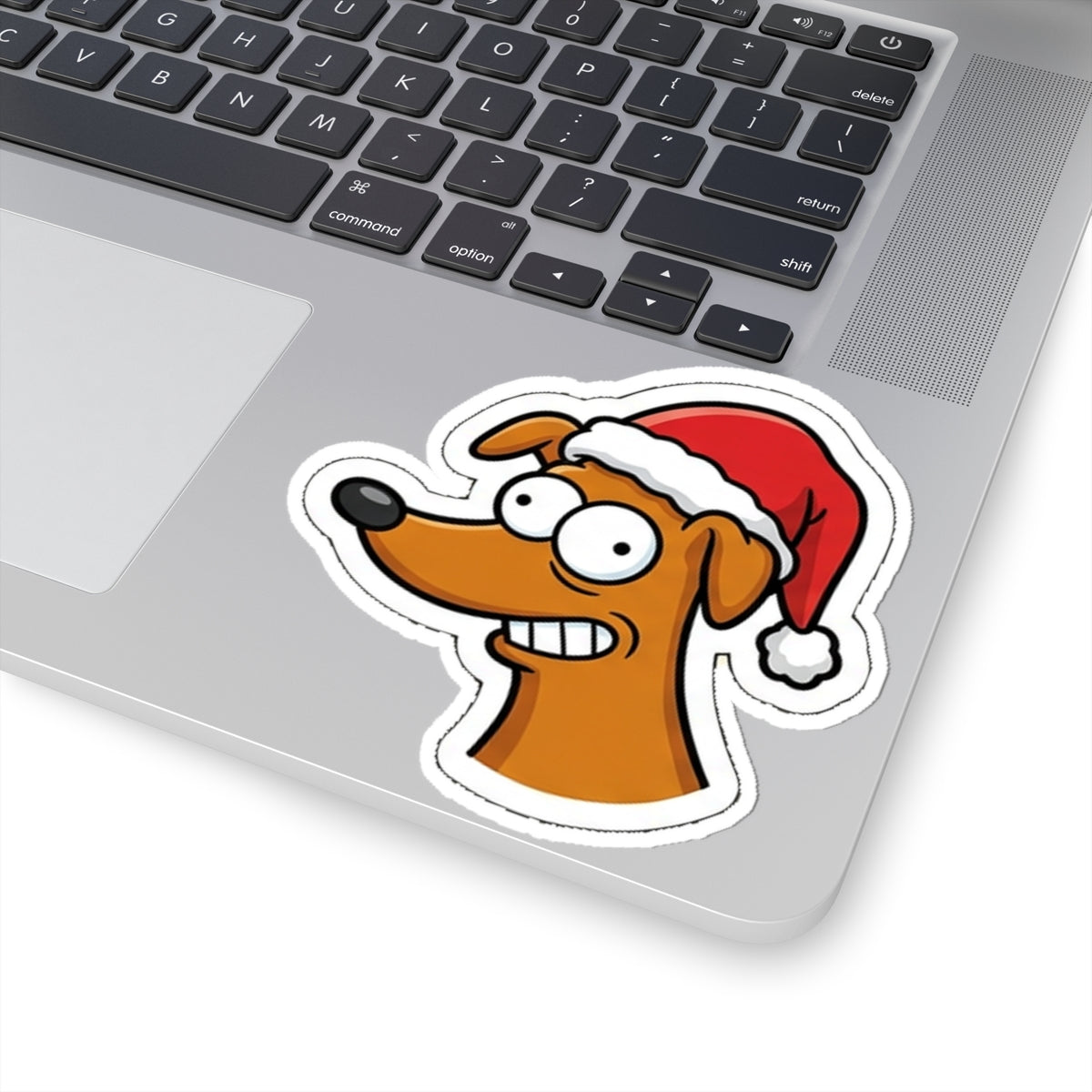 Kiss Cut Sticker, Festive Doggo