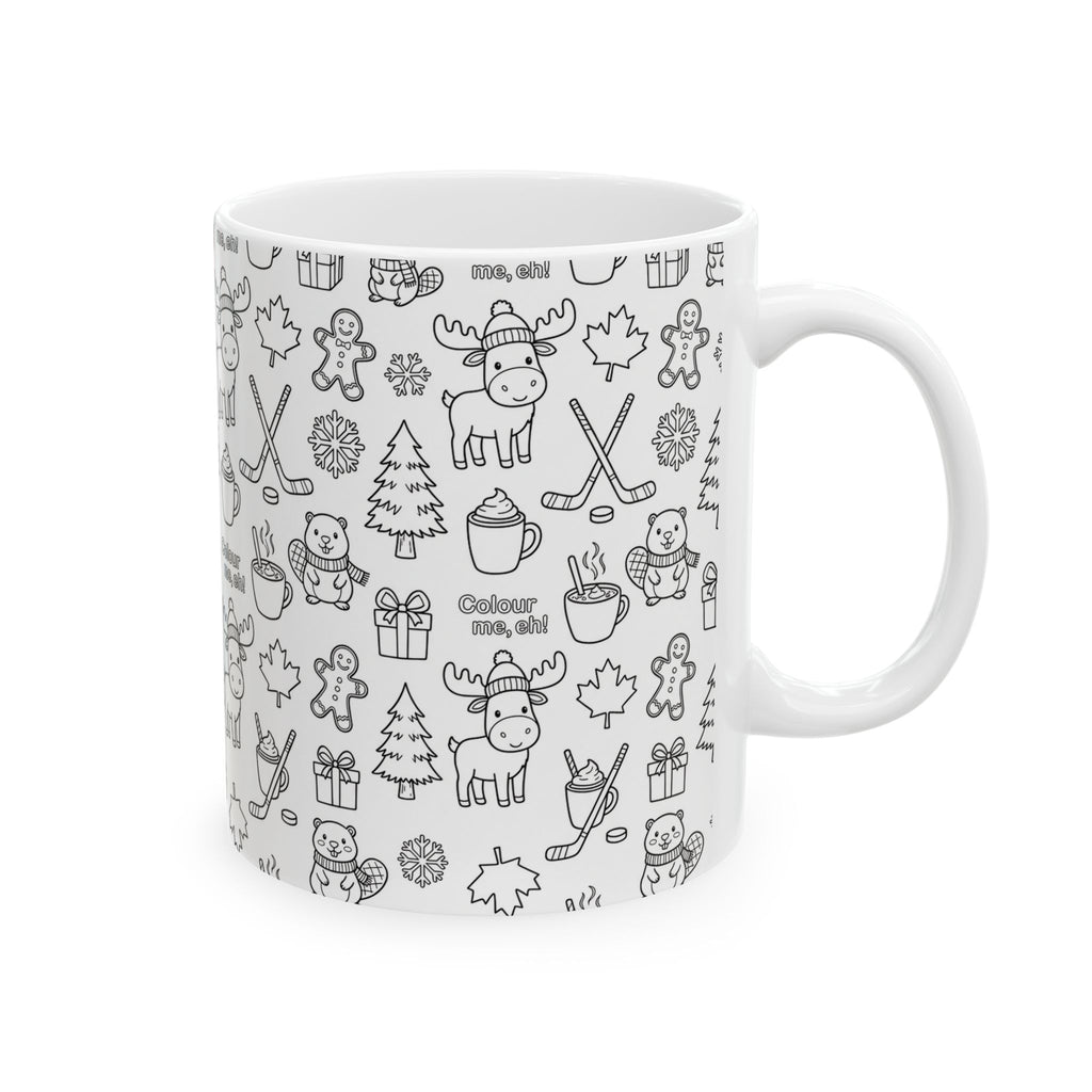 Ceramic Mug, Sticker Bomb (White)