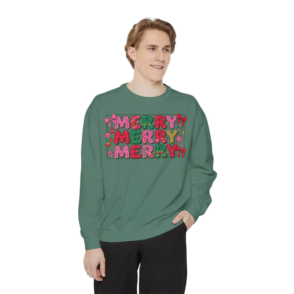 Dyed Sweatshirt, Merry Merry (White)