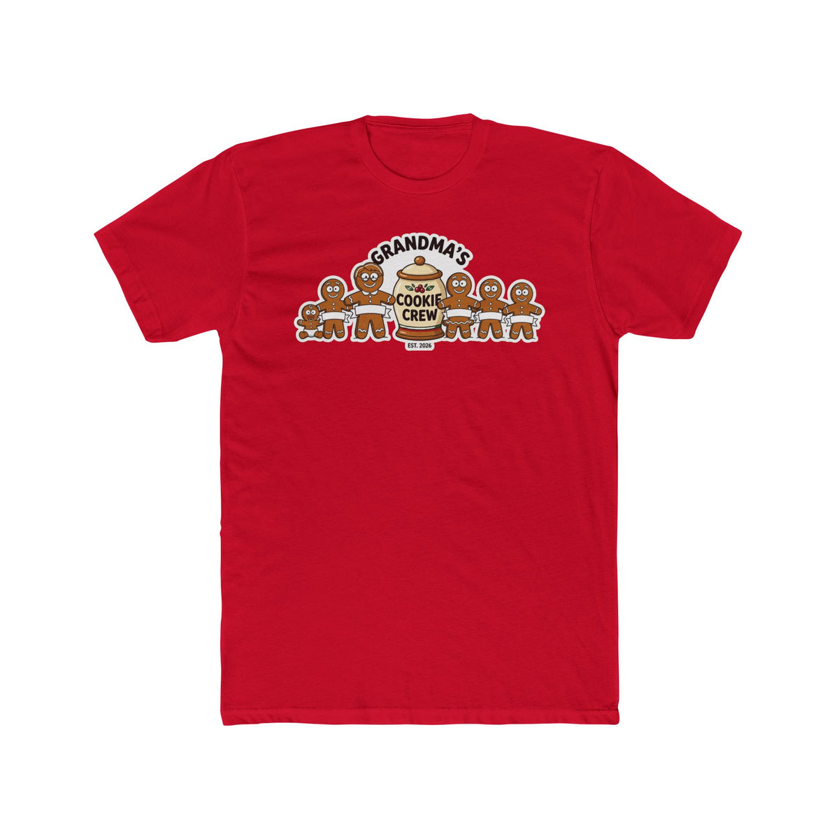 Grandma’s Cookie Crew 2026, Cotton T-Shirt (All Colors)(Custom)