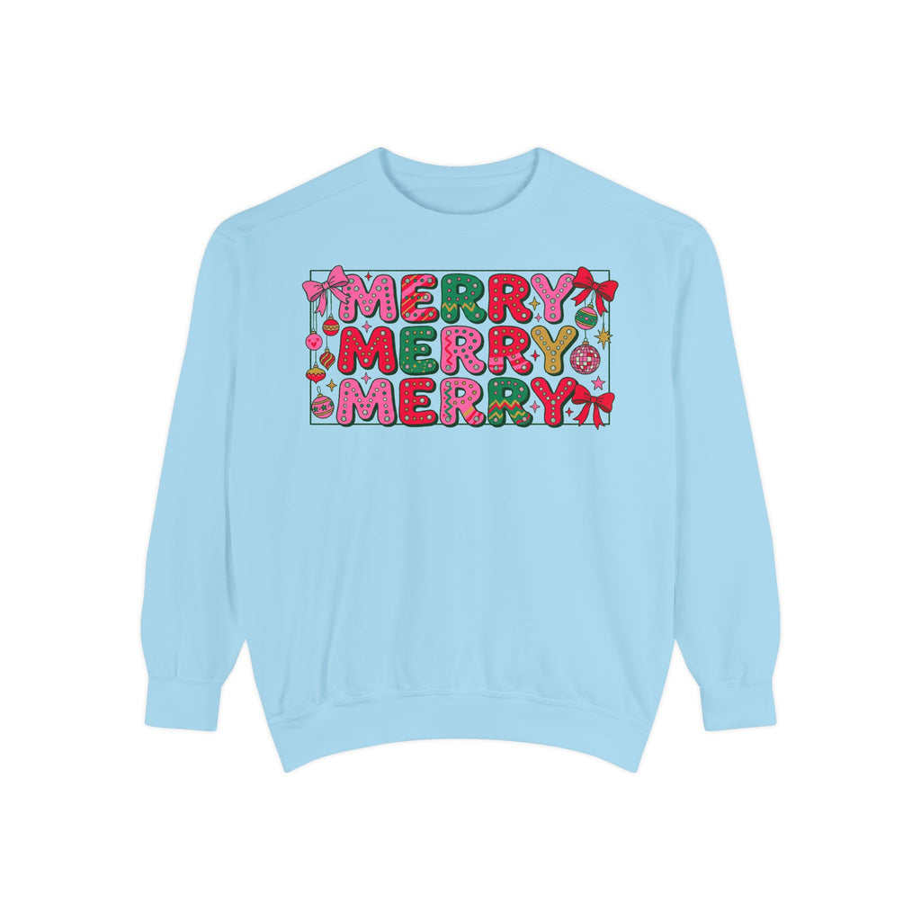 Dyed Sweatshirt, Merry Merry (White)