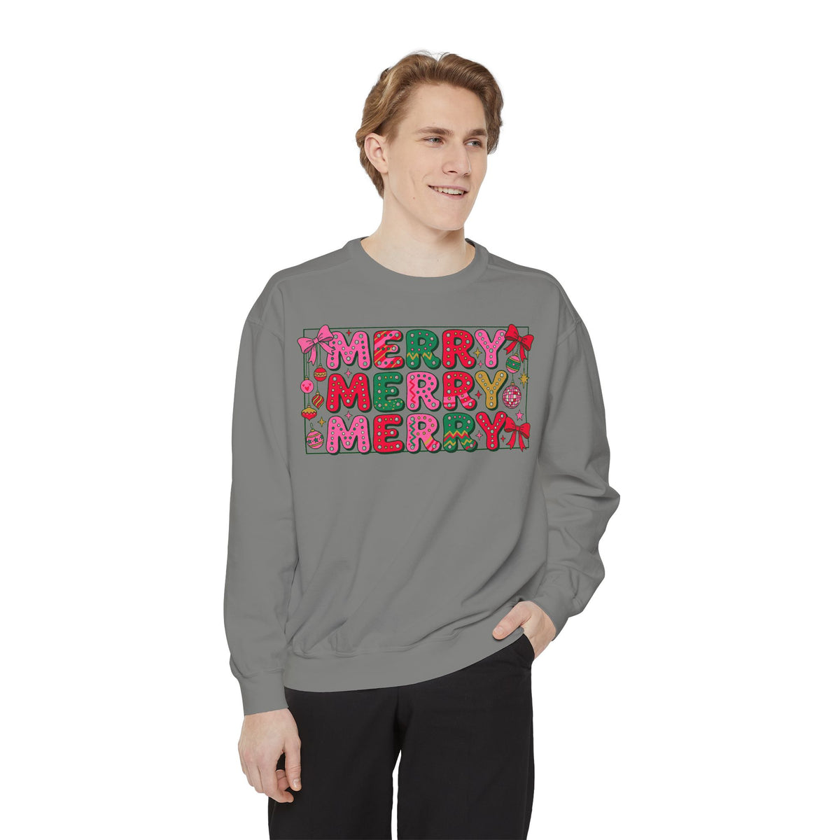 Dyed Sweatshirt, Merry Merry (White)