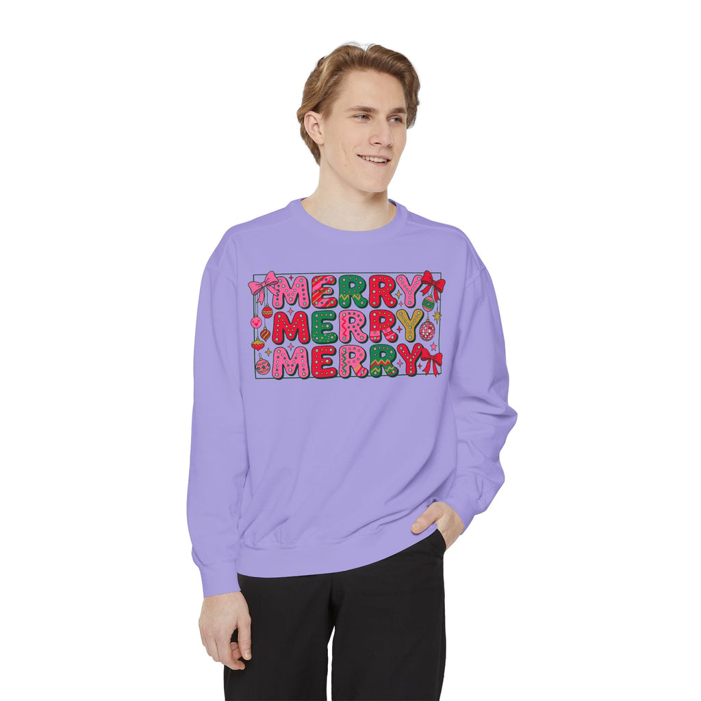 Dyed Sweatshirt, Merry Merry (White)