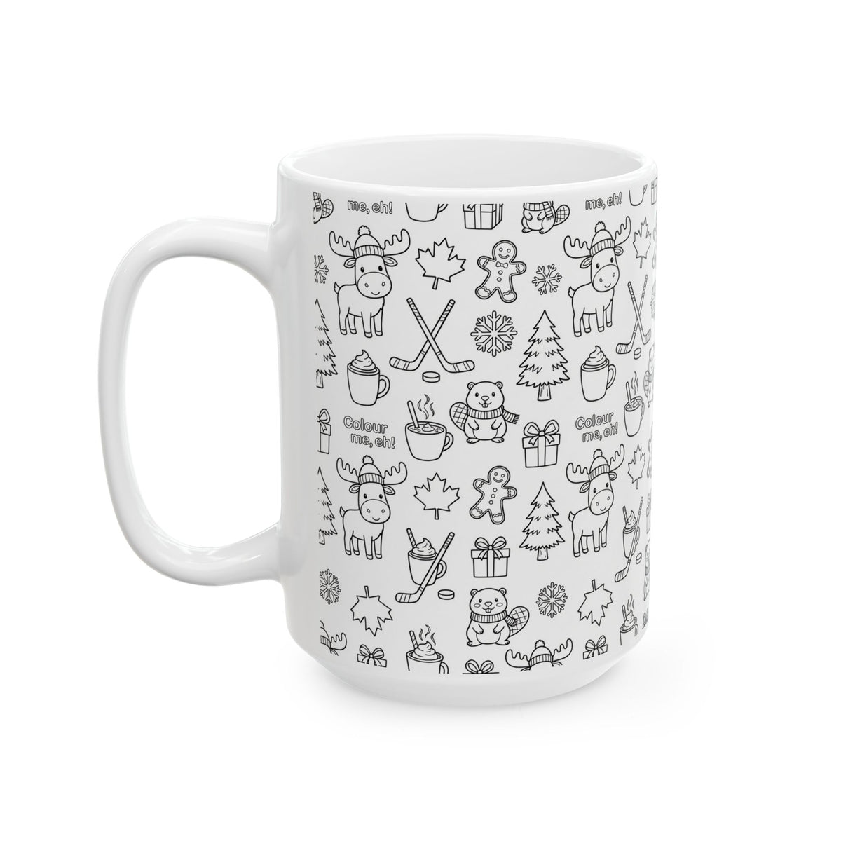 Ceramic Mug, Sticker Bomb (White)