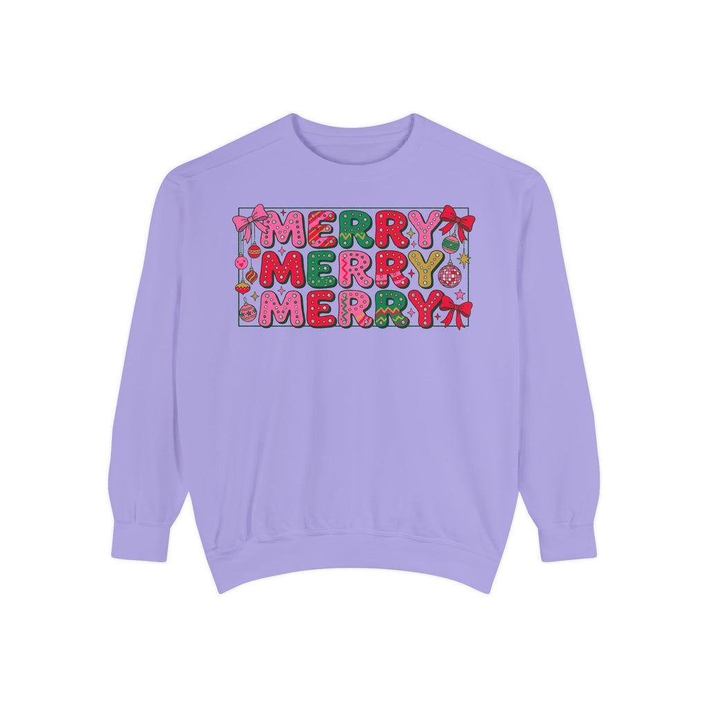 Dyed Sweatshirt, Merry Merry (White)